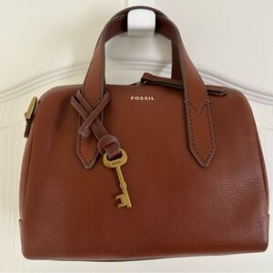 NEW Fossil Mini Sydney Satchel Medium Brown